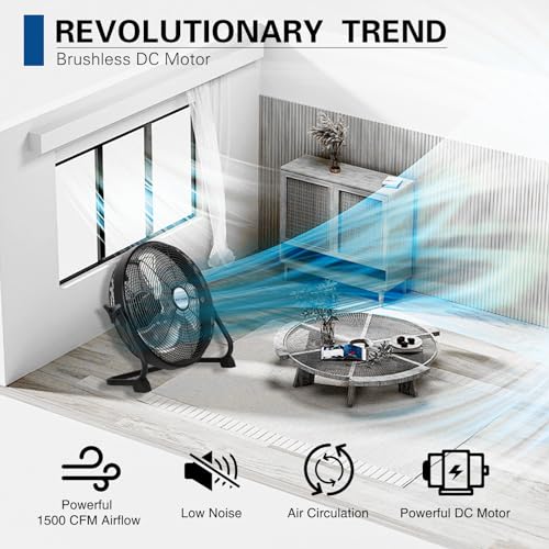 16 Inch Rechargeable Battery Operated Portable Floor Fan A762