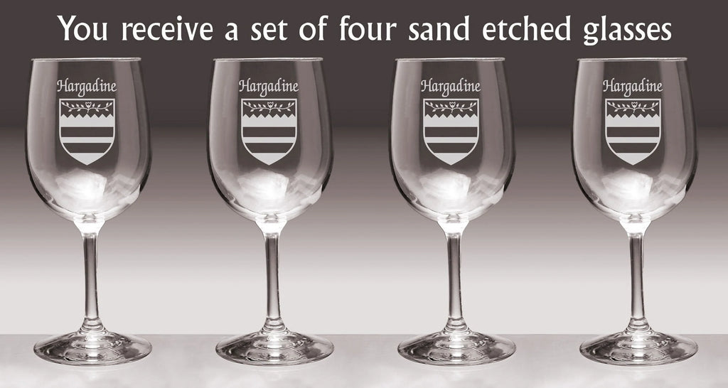 Irish Coat of Arms Wine Glasses Set of 4 T6695