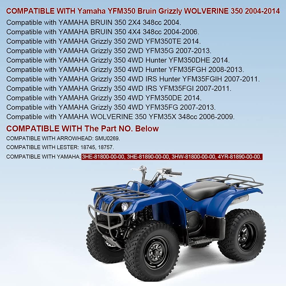 Starter Compatible with Yamaha YFM350 2004-2014 Pack of 2 Q418487