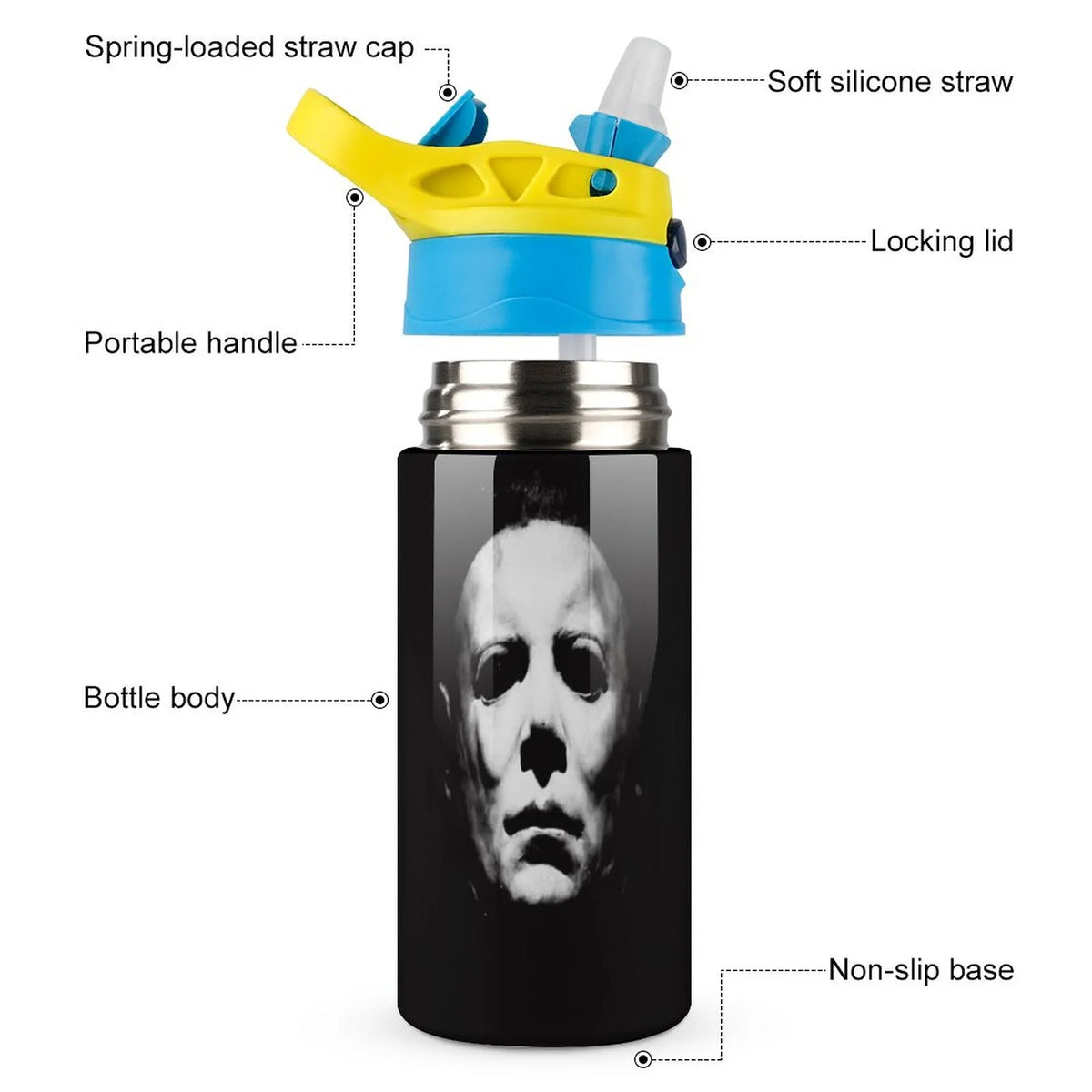 Insulated Stainless Steel Water Bottle With Straw R5654