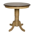 36 In. Round Two Tone Wood Dining Table (Seats 4) G10039