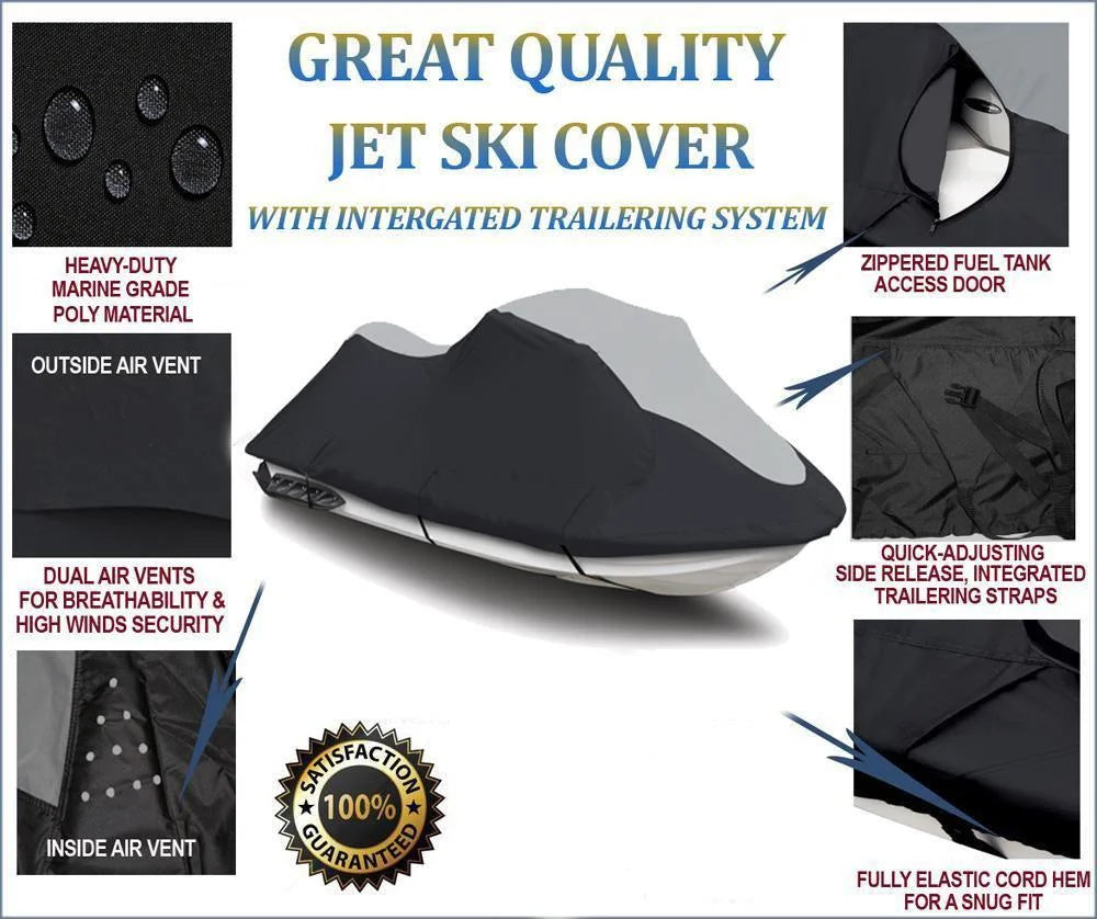 Black/Grey Jet Ski Watercraft Cover E939