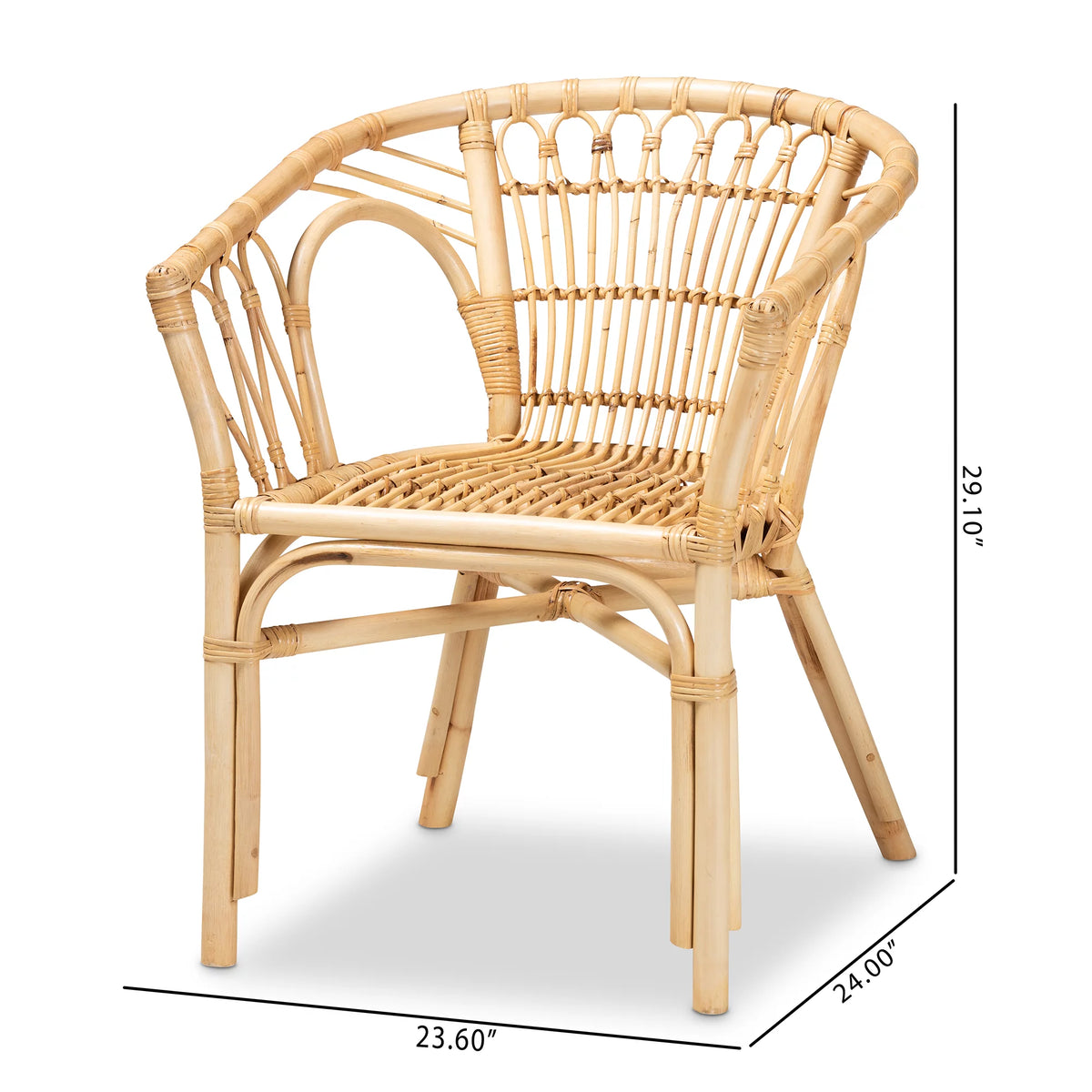 Natural Brown Rattan Dining Chair N87218