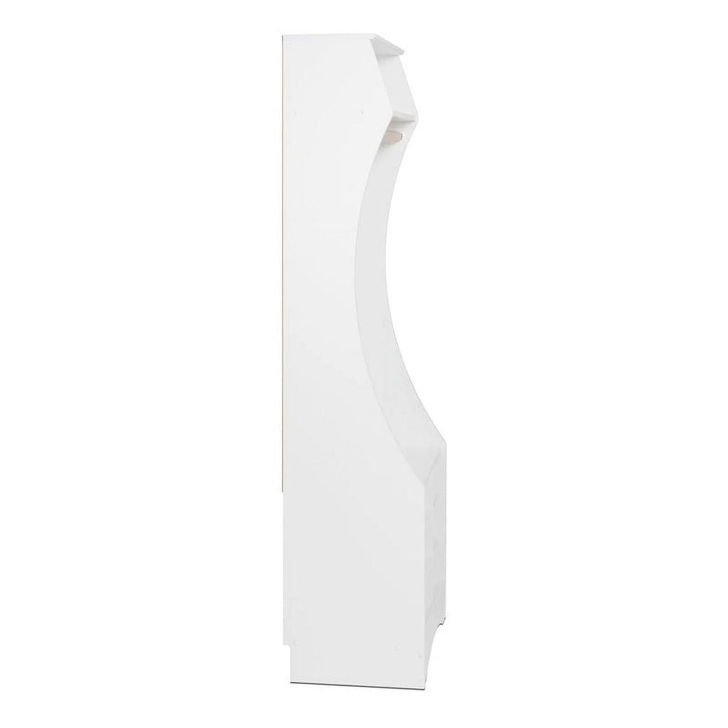 White Engineered Wood Wardrobe with Shoe Storage X38991