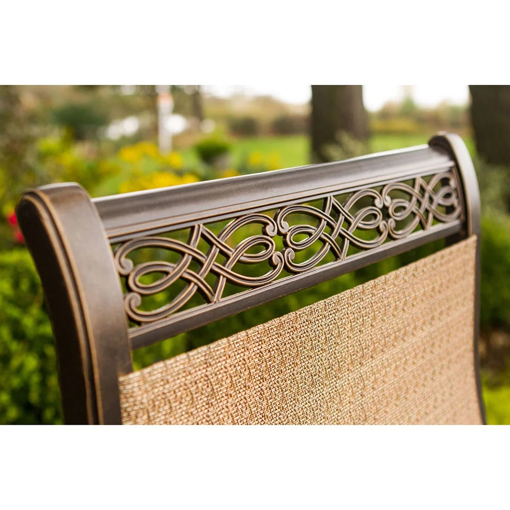 5-Piece Aluminum Outdoor Patio Dining Set with Swivel Rockers and Table K14036
