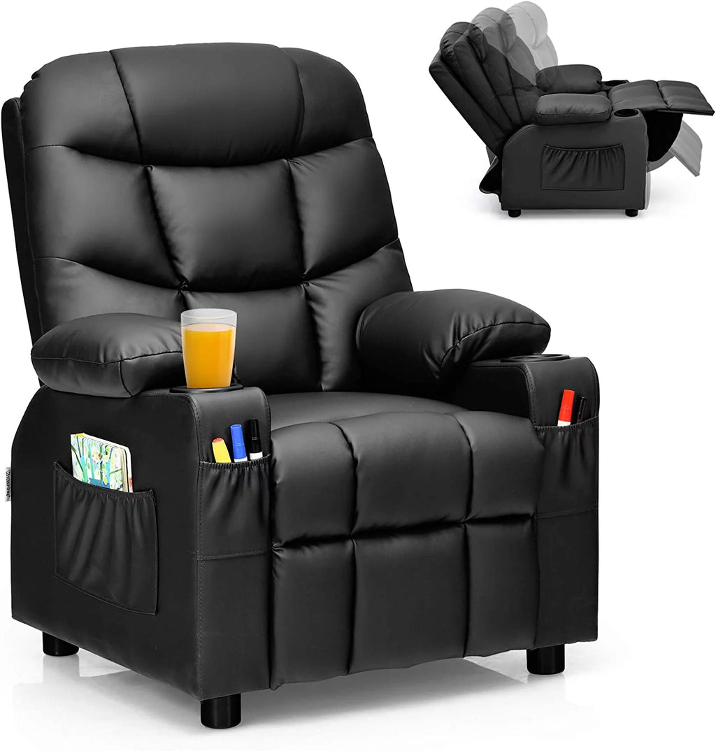 Kids Recliner Chair with Cup Holder Q881935
