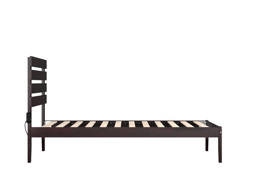 14" Twin Wood Platform Bed Frame with Headboard N206748