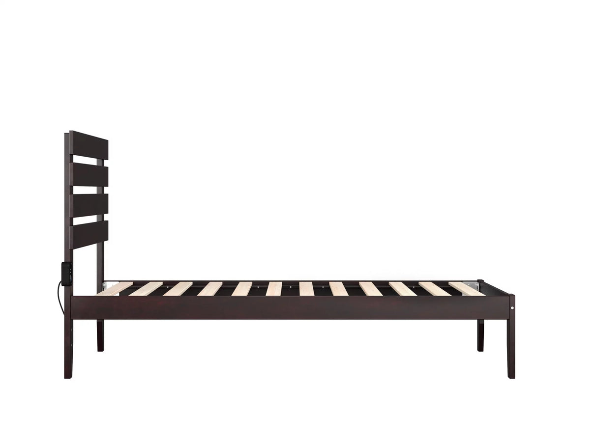 14" Twin Wood Platform Bed Frame with Headboard N206748