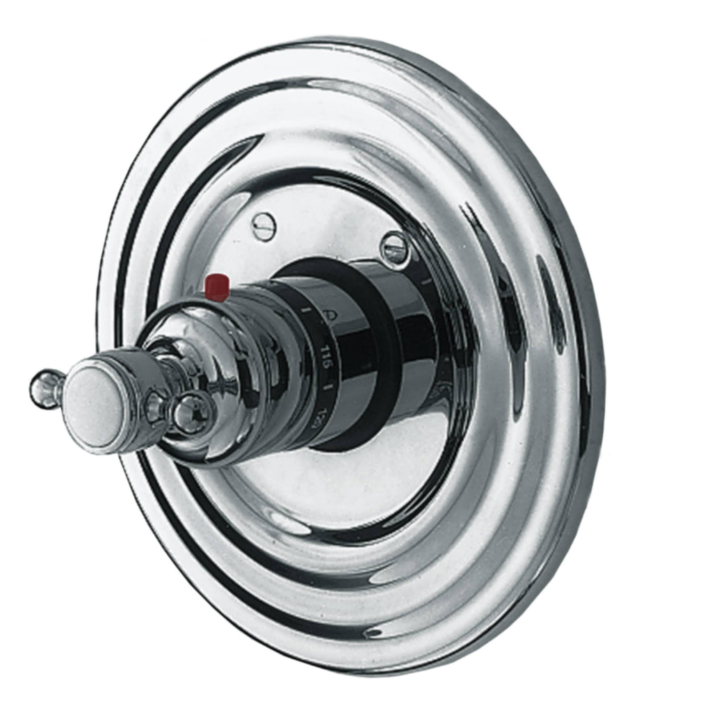 Satin Brass Thermostatic Trim Plate with Handle J564
