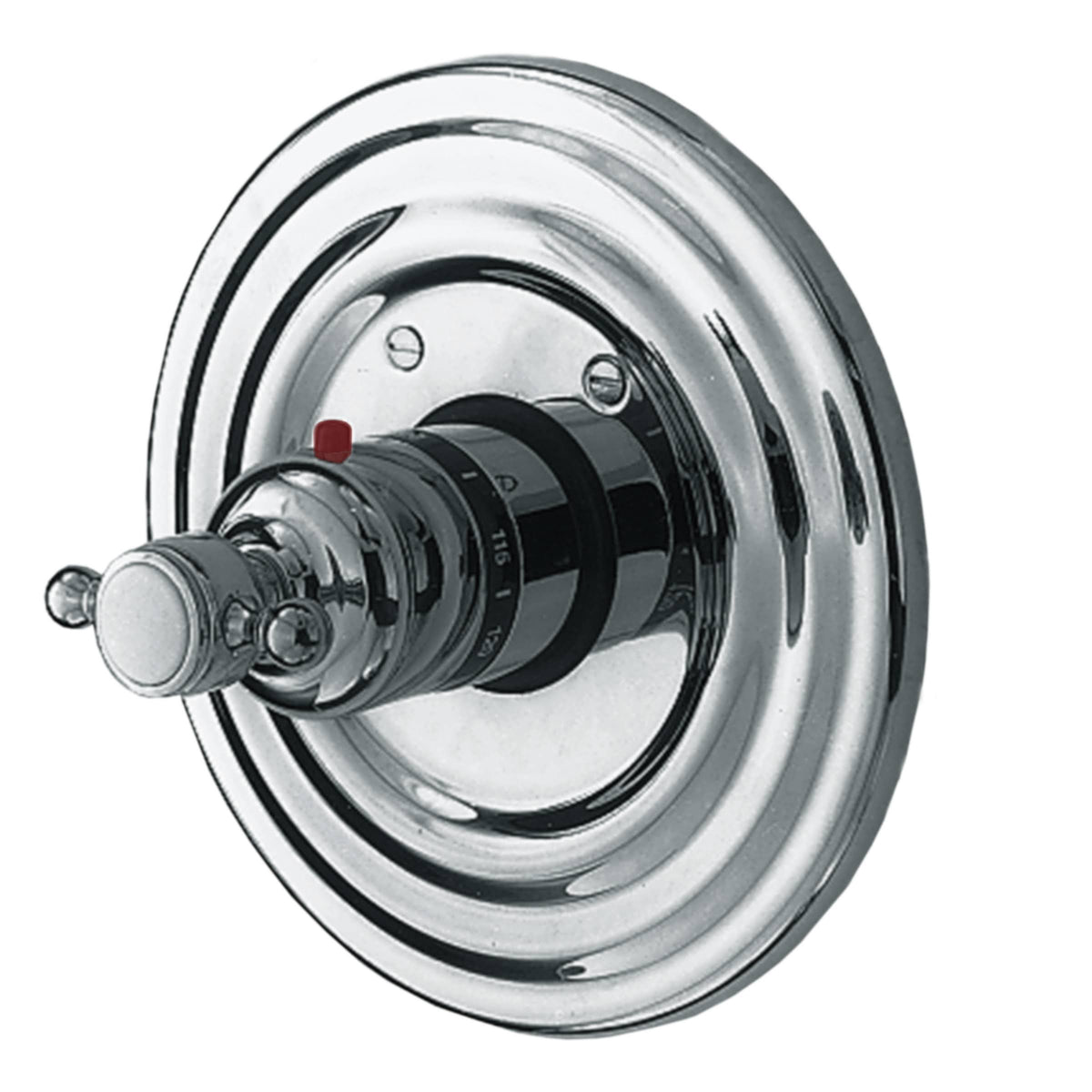 Satin Brass Thermostatic Trim Plate with Handle J564