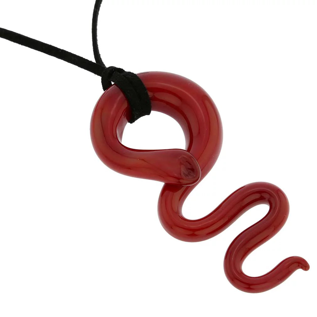Red Murano Glass Pendant Necklace W4288