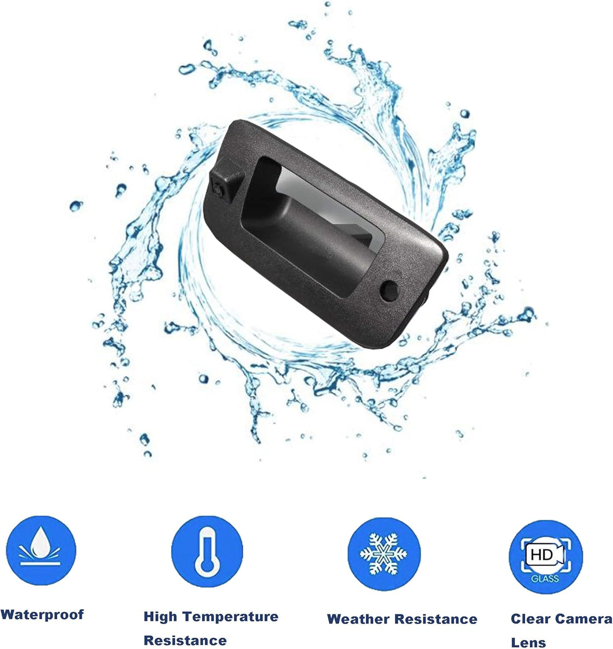 Tailgate Handle with Backup Camera Black Pack of 2 T8117