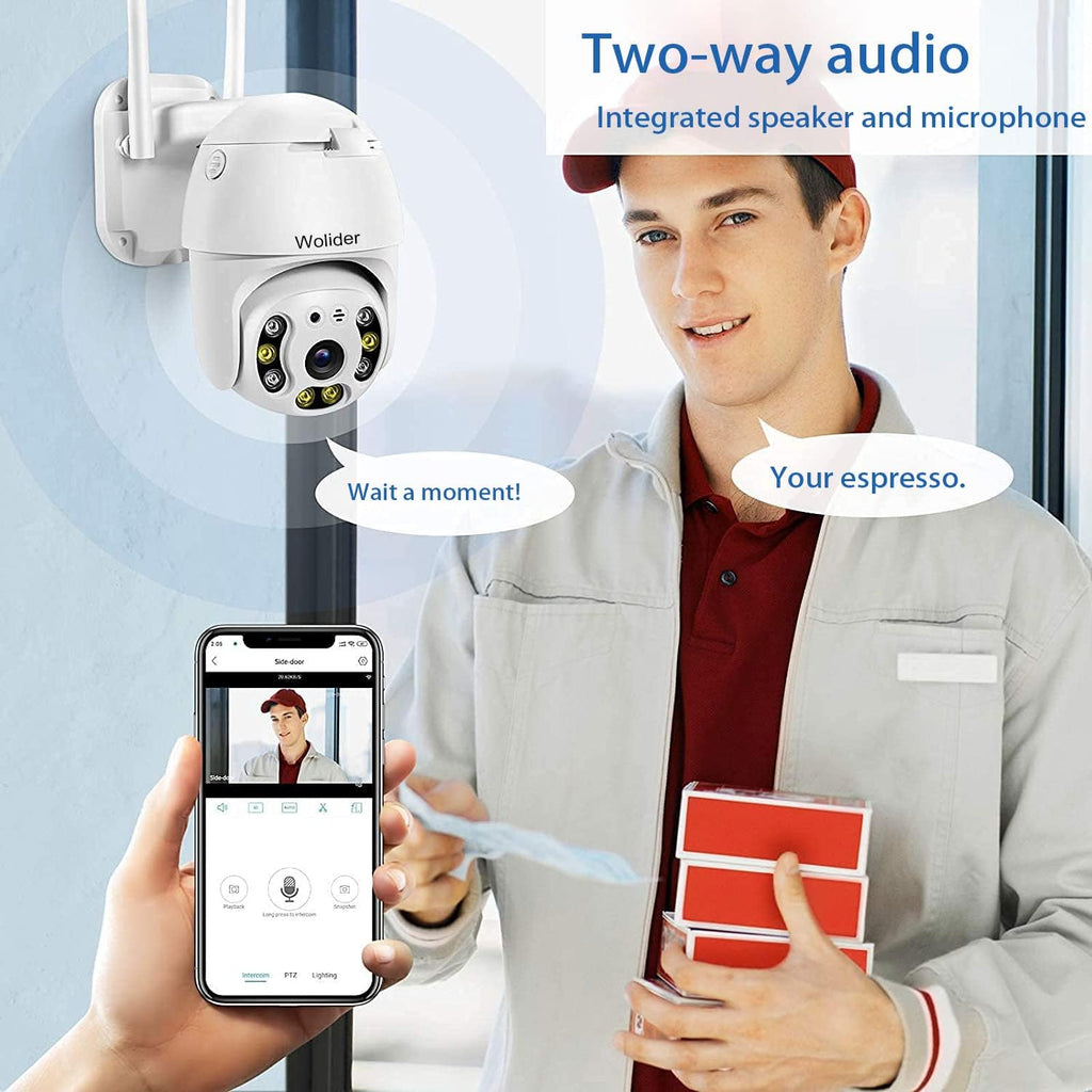 Outdoor WiFi Security Camera 2K 3MP with Motion Detection, Auto Tracking, 2-Way Audio, Color Night Vision, Weatherproof Z9339
