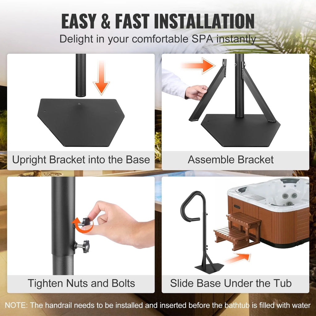 Hot Tub Handrail 360 Rotatable 48-63 Adjustable Height M801827