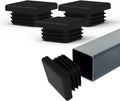 2 Inch Square Black Plastic Plug Insert (50 Pack) V116