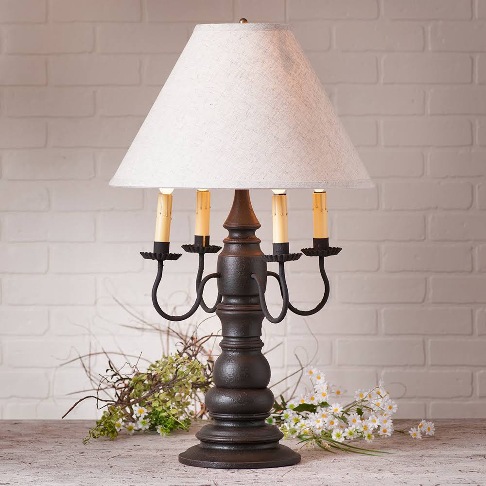 Americana Black Lamp with Shade F947010