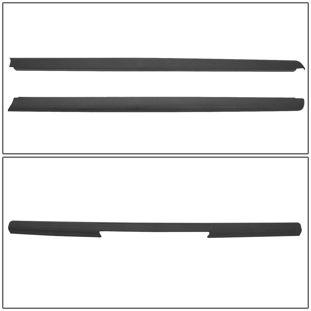 3Pcs Tailgate Bed Rails Caps Protector Q2397