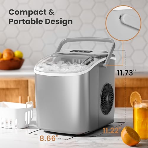 Portable Countertop Ice Maker Machine with Handle N9198
