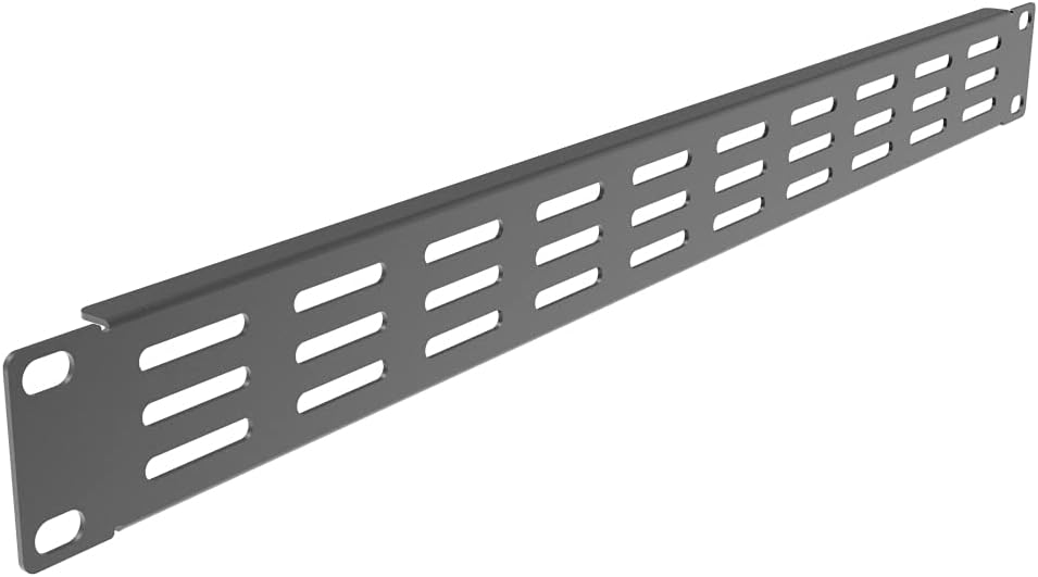 10 Pack 1U Horizontal Rack Mount Cable Management Panel with Cable Entry Brush for 19-Inch Rack Black F47453