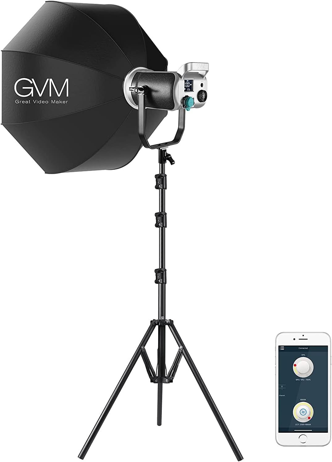 200W Bi-Color LED Video Light with Softbox P1577