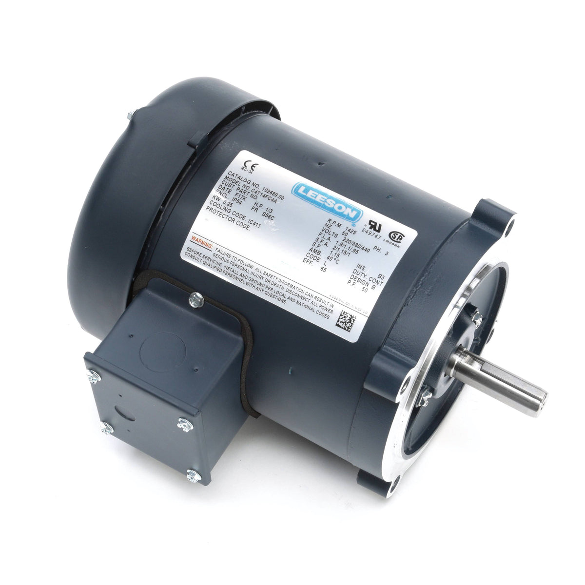 1/3 Hp Motor, 1,425 Rpm, 220/380/440V C553