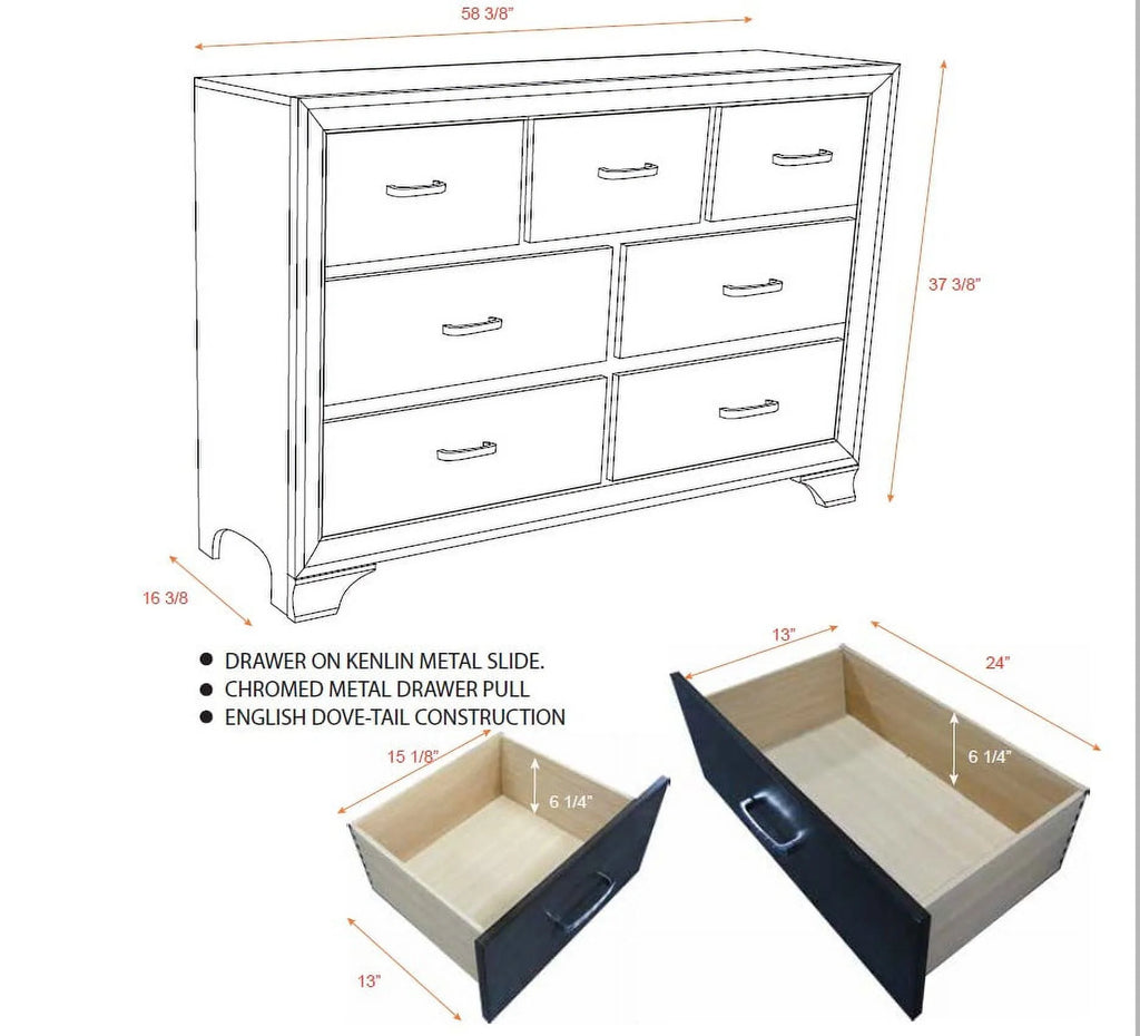 5 Piece Queen Size Gray Wood Bedroom Set H144976