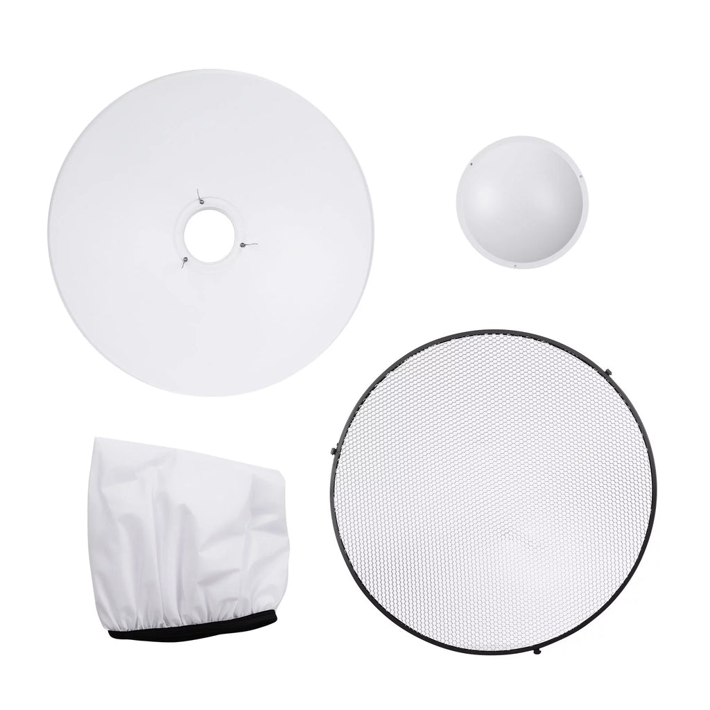 22 Inch Beauty Dish Reflector Diffuser with Honeycomb Soft Cloth W39058