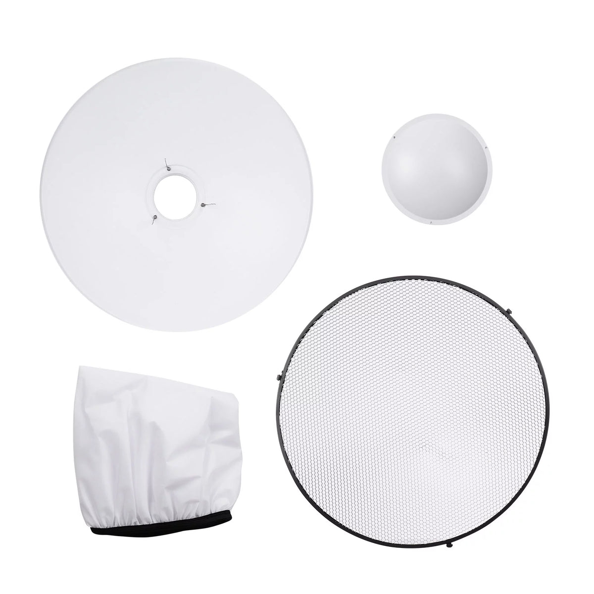 22 Inch Beauty Dish Reflector Diffuser with Honeycomb Soft Cloth W39058