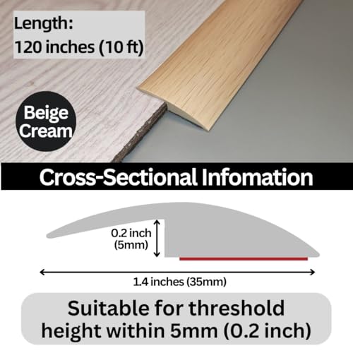 Self Adhesive Floor Transition Strip Edge Trim 120 inches Light Brown Coffee P95925
