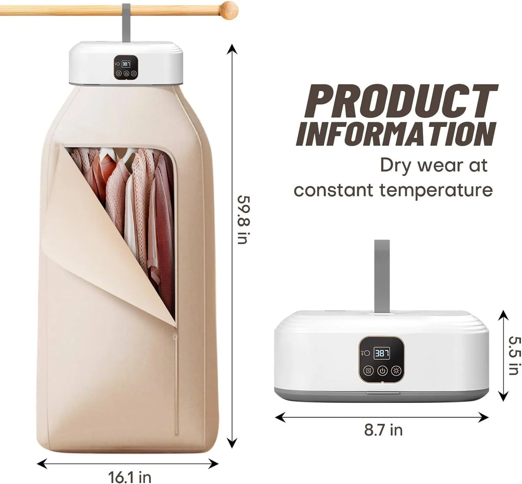 Portable Compact Clothes Dryer with Timer I842307