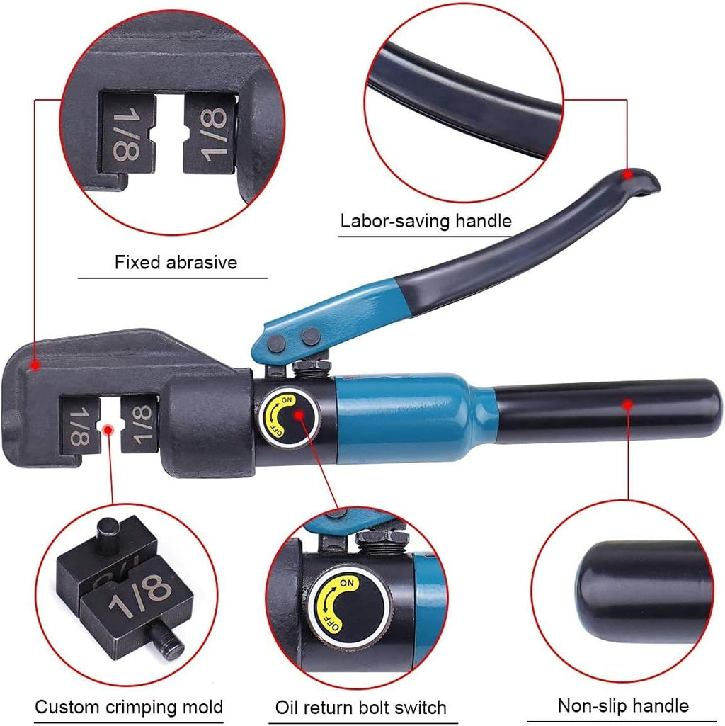 Hydraulic Wire Cable Crimping Tool with 9 Pairs Dies M6520