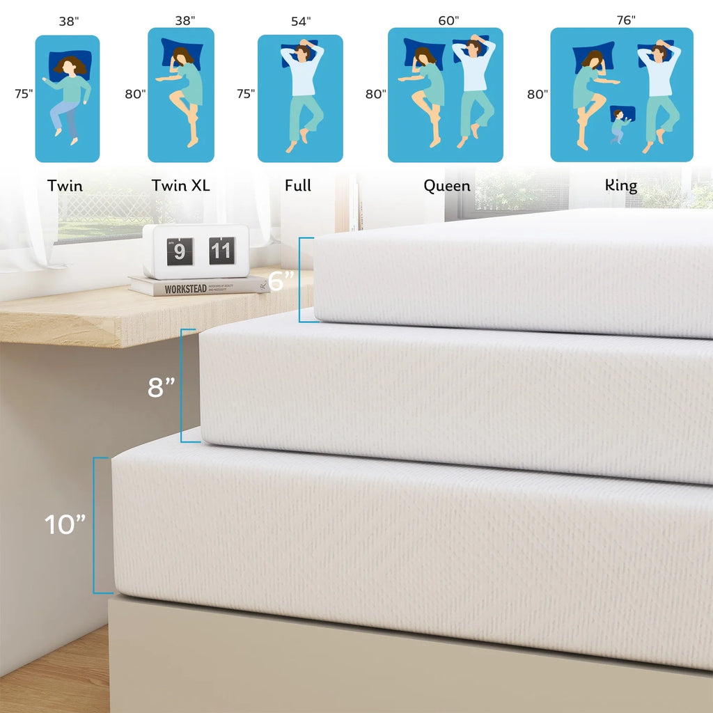 8 inch Gel Memory Foam Twin Mattress Z912574