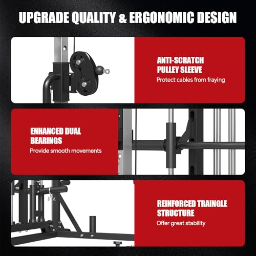 Power Cage with Barbell, LAT-Pull Down & Cable Crossover System P308