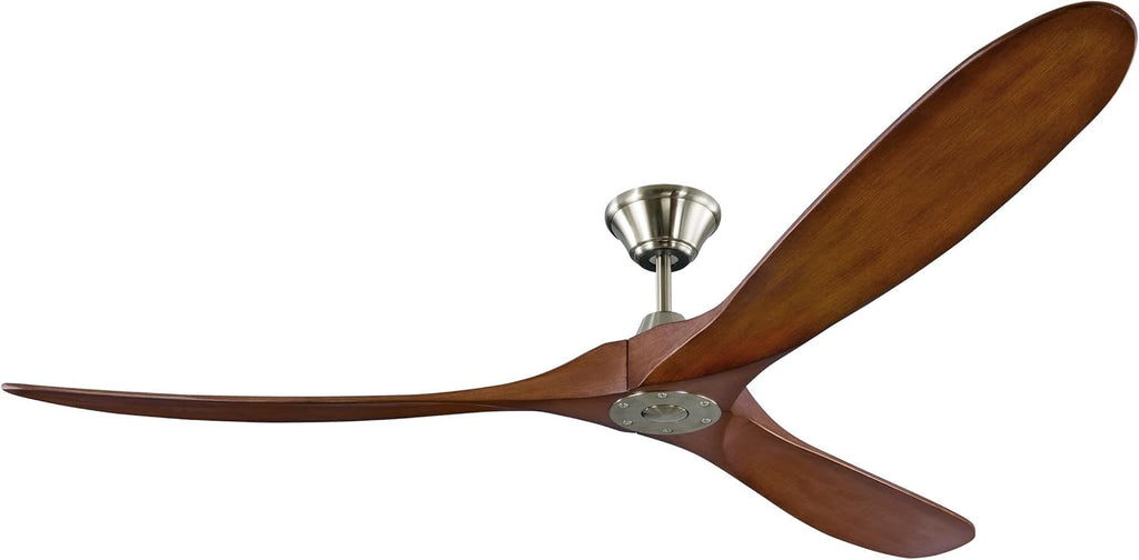 Matte White Outdoor Ceiling Fan with Remote Control, 3 Balsa Wood Blades N984291
