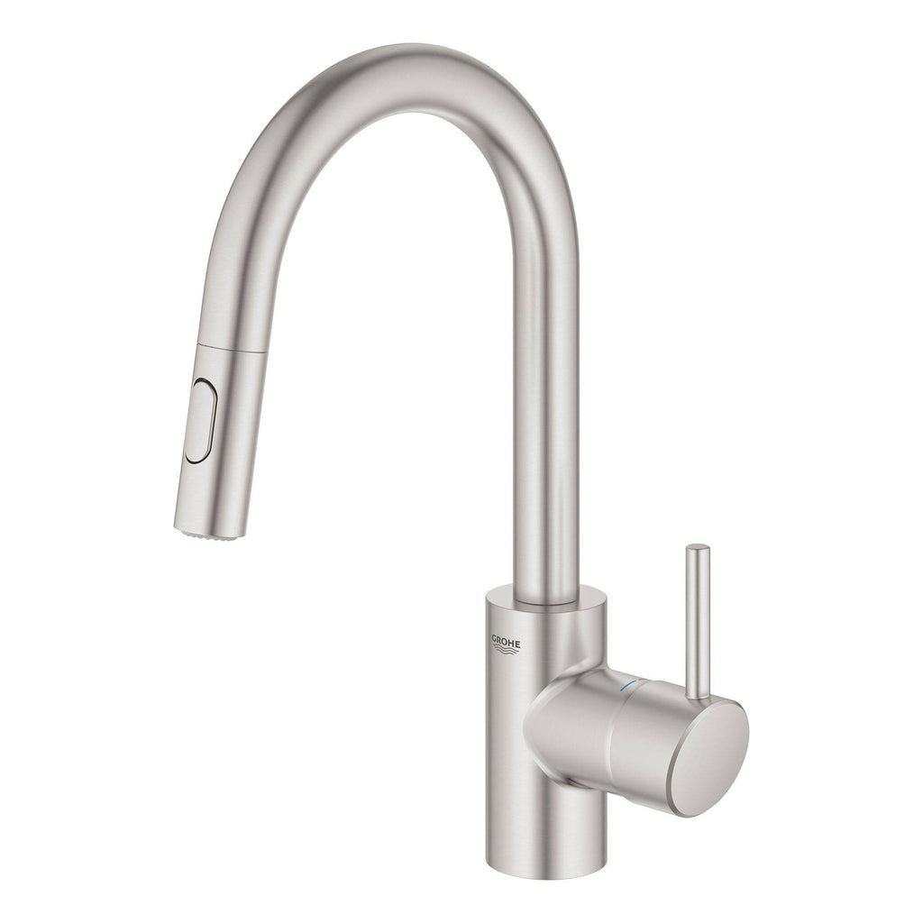 Single-Handle Kitchen Faucet in SuperSteel Q978794