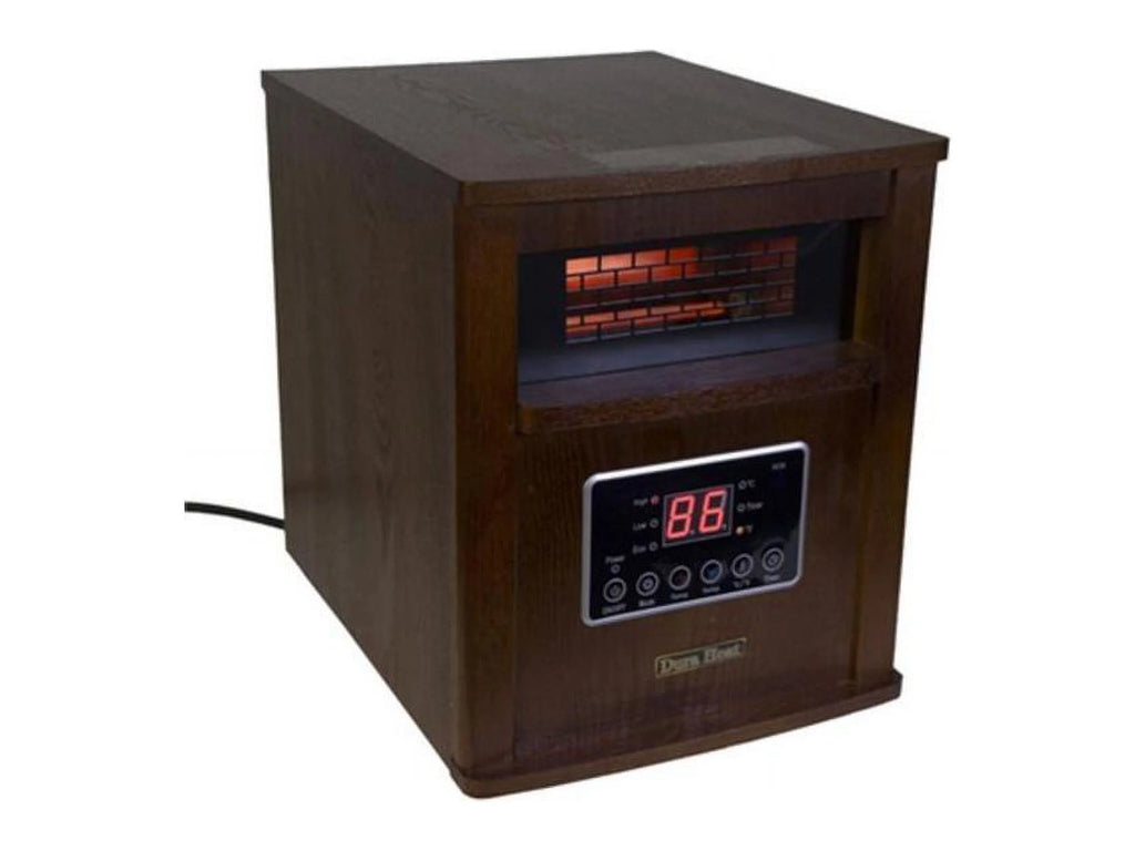 Quartz Heater with Remote, Compact, Oak Finish X6151
