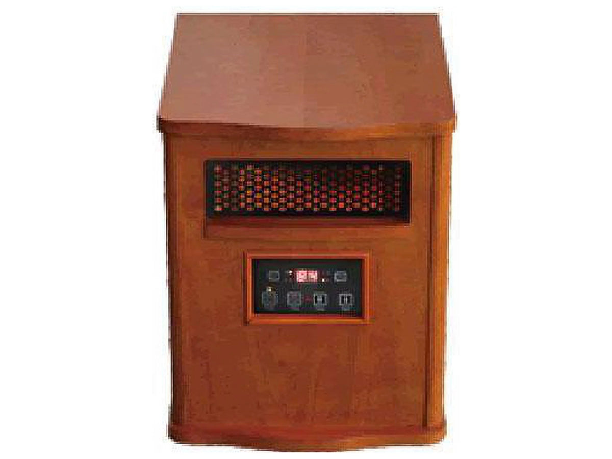 Quartz Heater with Remote, Compact, Oak Finish X6151