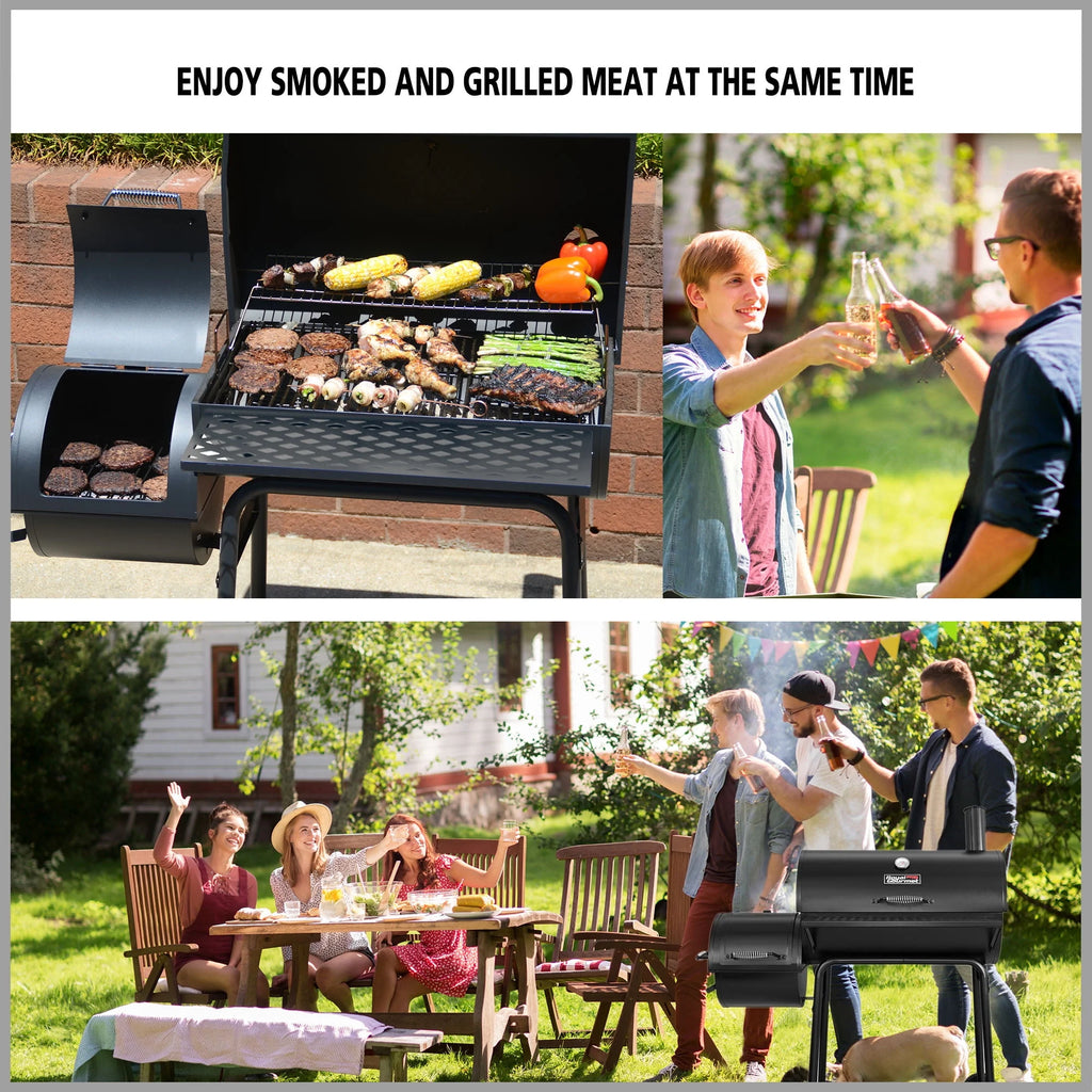 Charcoal Grill with Offset Smoker A551