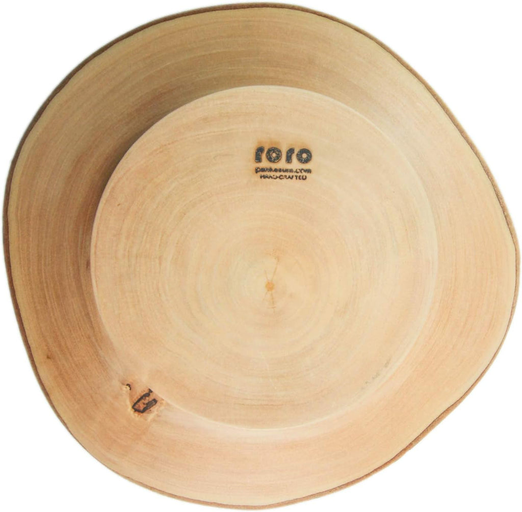 Circular Wood Cake and Pie Stand with Bark E70368