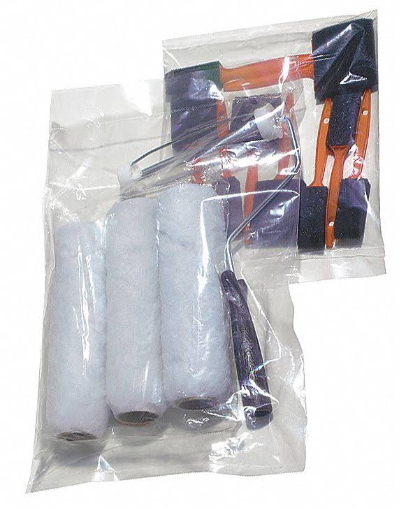 LDPE Lay Flat Poly Bag, 4 mil, Pk1000 E525704
