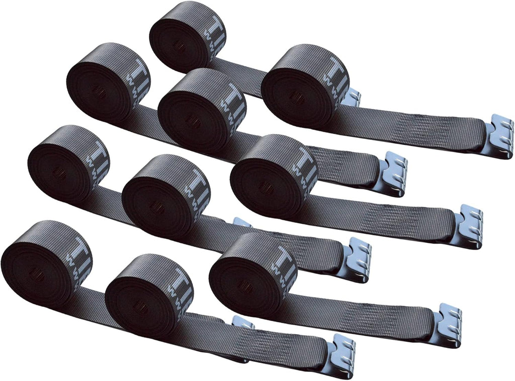Yellow 4 x 30' Heavy Duty Tie-Down Winch Strap with Flat Hooks C4605