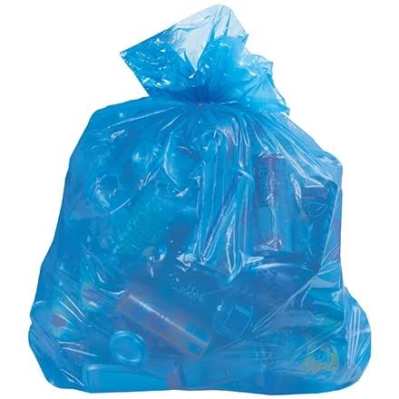 Blue Recycling Trash Bags 30x22 x 36x22 x 1.1mil (250 Per/Case) U863