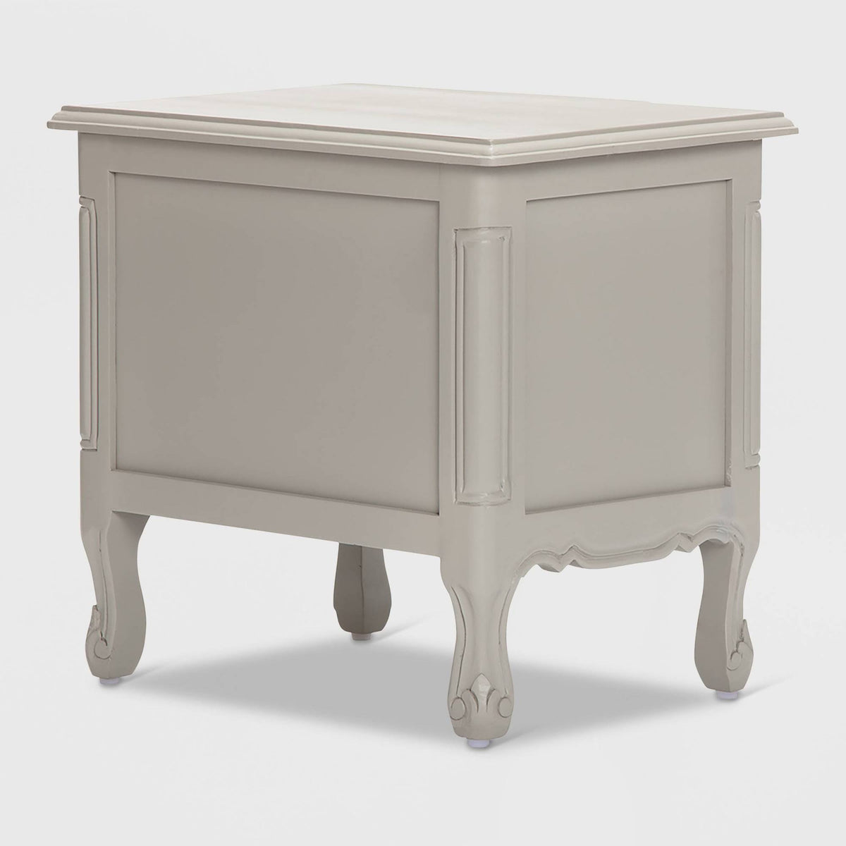 Gray Side Table with Two Drawers P255