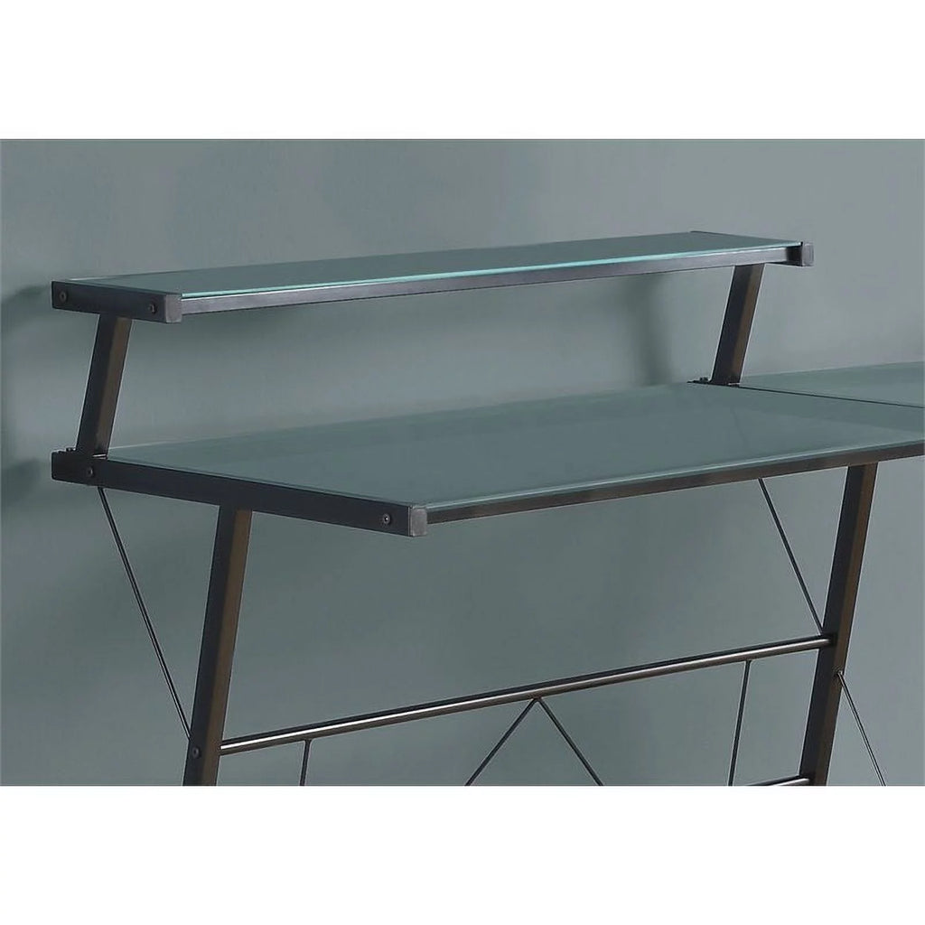 Black L Shaped Computer Desk F286