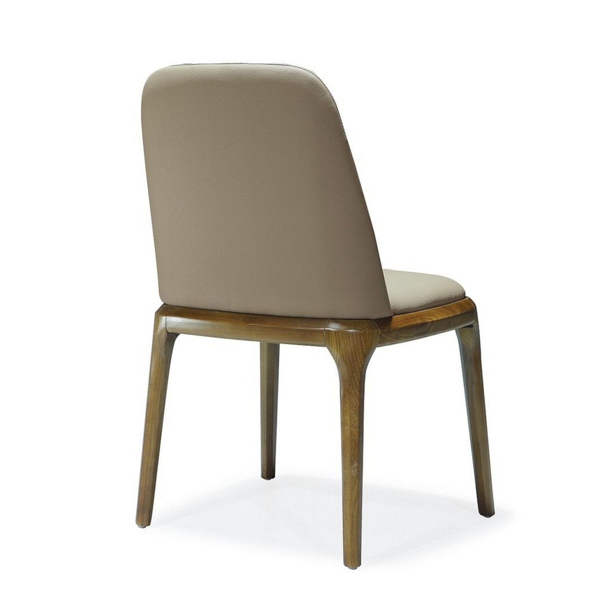 Tan and Walnut Faux Leather Dining Chair I65255