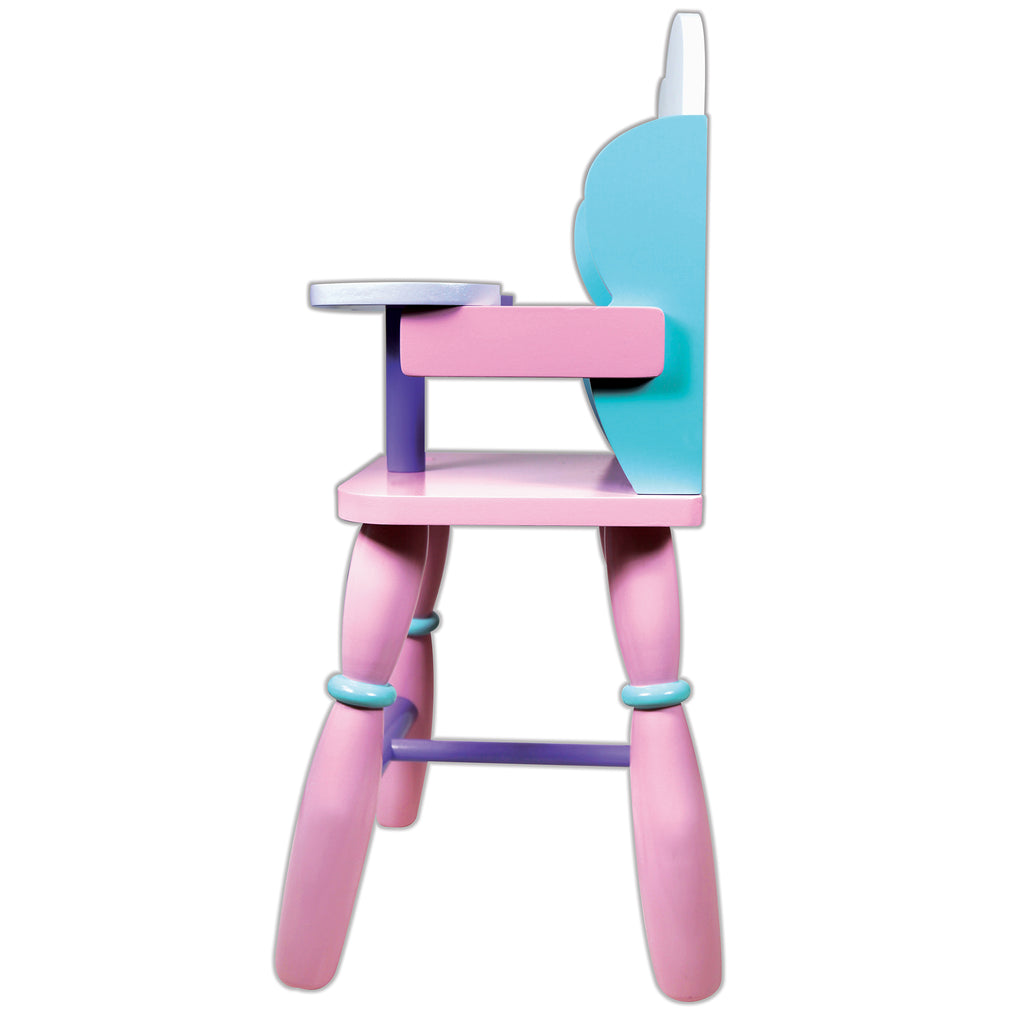 Pink Wooden Baby Doll High Chair G362