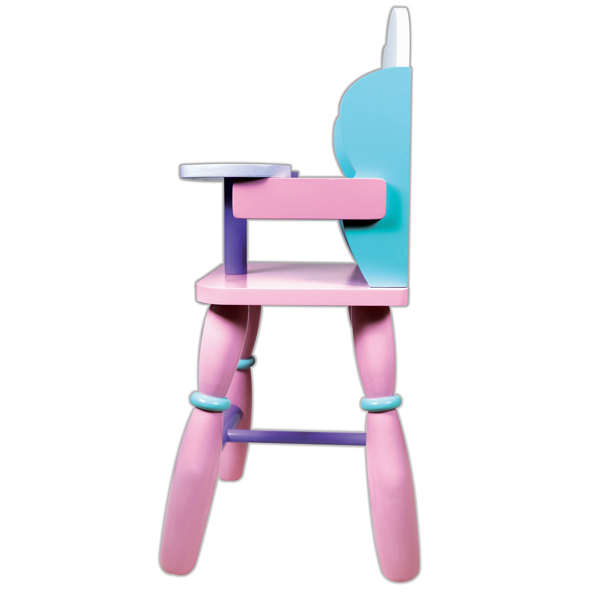 Pink Wooden Baby Doll High Chair G362