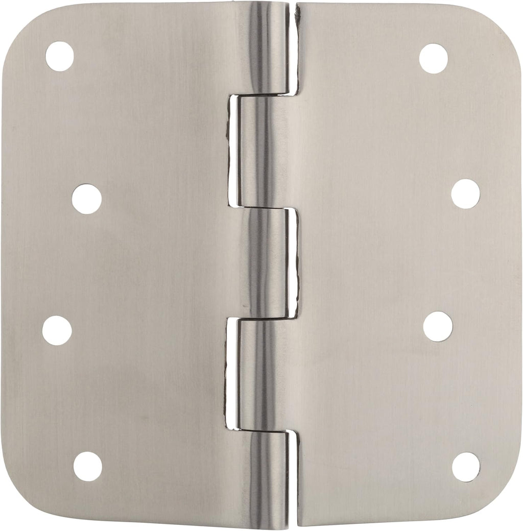 4 Inch Stainless Steel Hinge with Removable Pin, Satin Finish, Heavy Duty, 3 Hinges with 24 Screws N4359