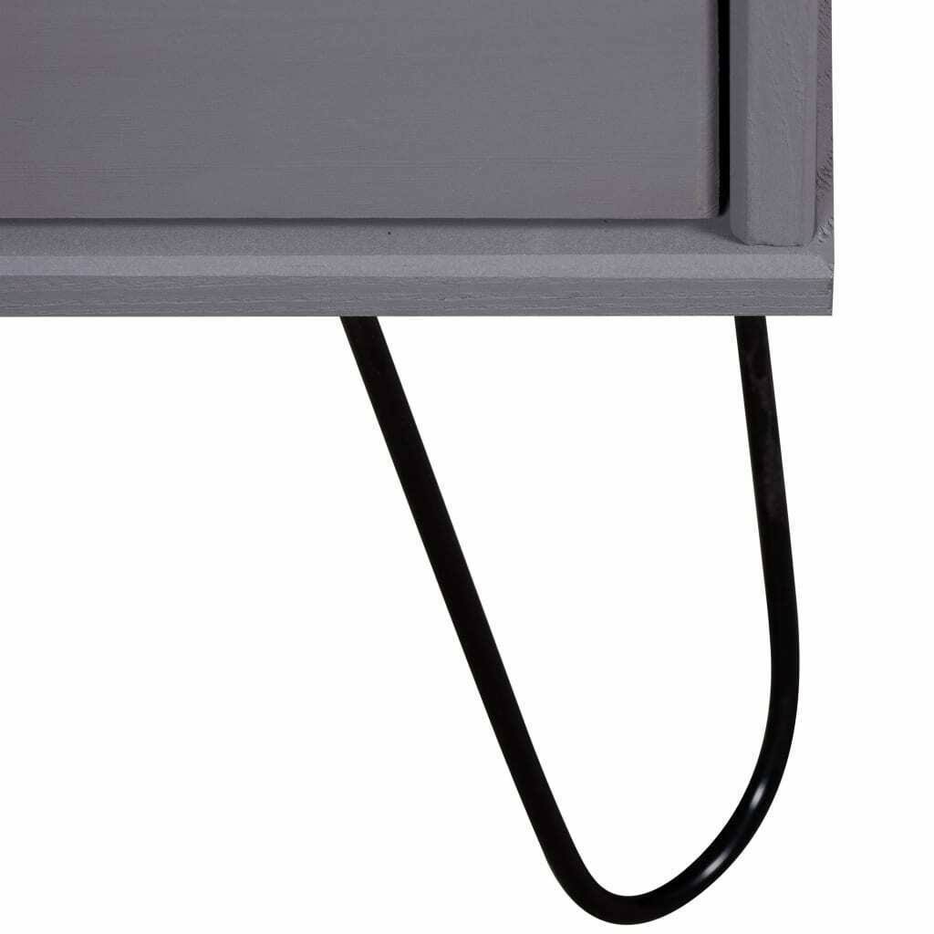 Gray Solid Pine Wood Sideboard B89564