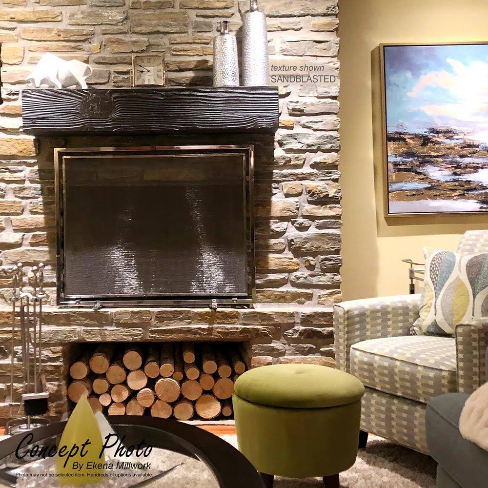 Aged Pecan Faux Wood Fireplace Mantel K92430